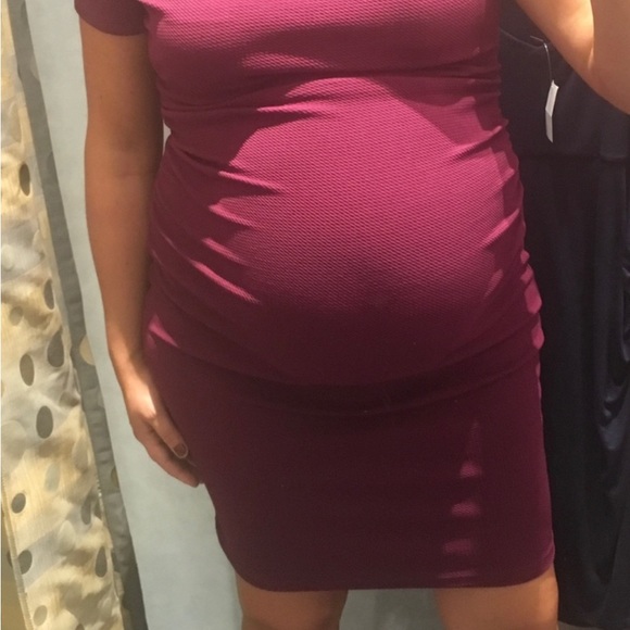 Motherhood Maternity peep shoulder dress. - Picture 7 of 8